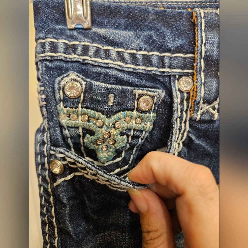 Rock revival nancy crop jeans Capris womens size 25 - Picture 4 of 9